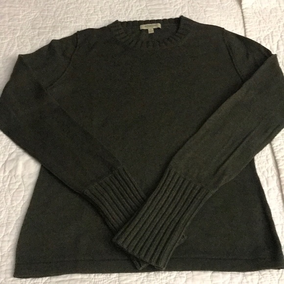Olive green Burberry Wool and silk blend sweater - Picture 1 of 4